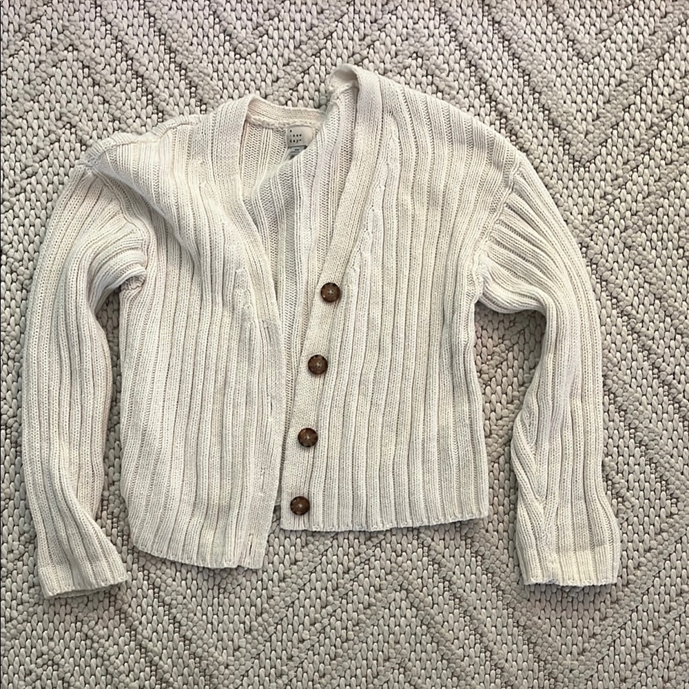 Cozy Cream Button-Up Sweater